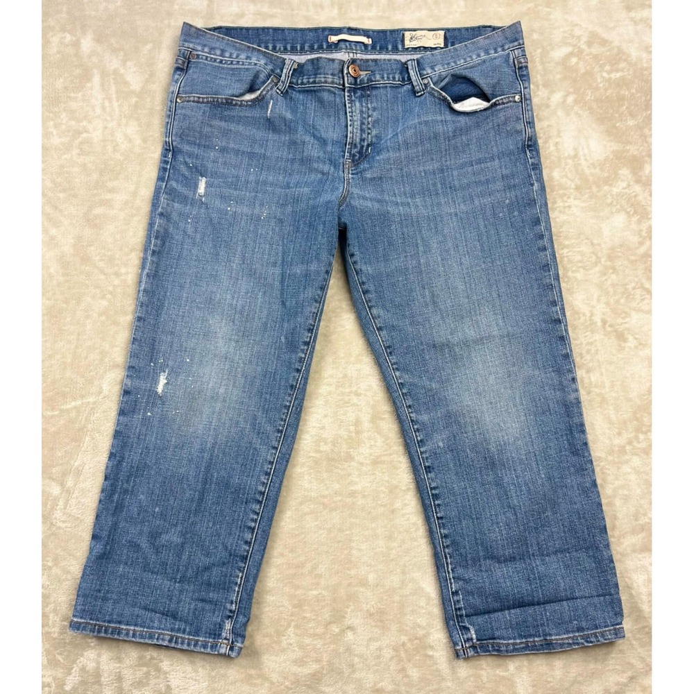 GUC Gap Limited Edition Womens Distressed Paint Splatter Cropped Jeans 32/14